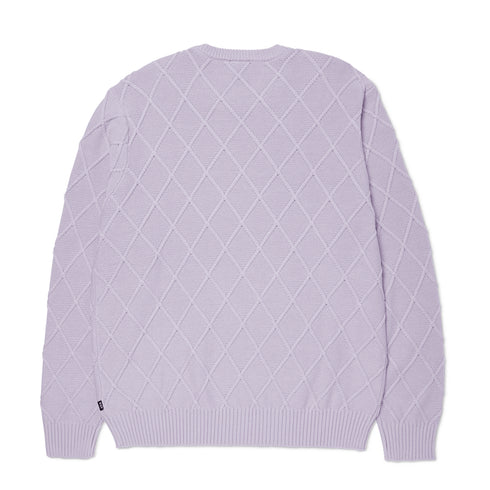 Huf Grid Sweat Crew Sweatshirt - Dust Purple - Streetart.fr